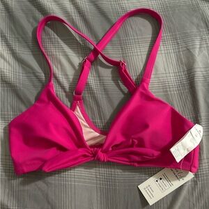Hot pink bathing suit top hot pink XS
